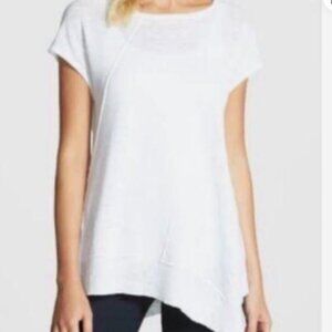 EILEEN FISHER Top Cap Sleeve Organic Linen & Cotton White Womens Size XS